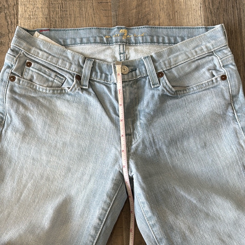 7 for All Mankind Light Blue Washed Out Jeans - Picture 3 of 4